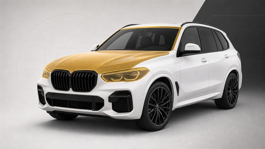 BMW X5 — оклейка переда плёнкой, базовая защита