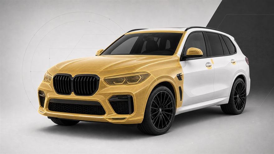 BMW X5 — оклейка всей передней части плёнкой