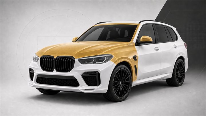 BMW: оклейка зон риска без бампера