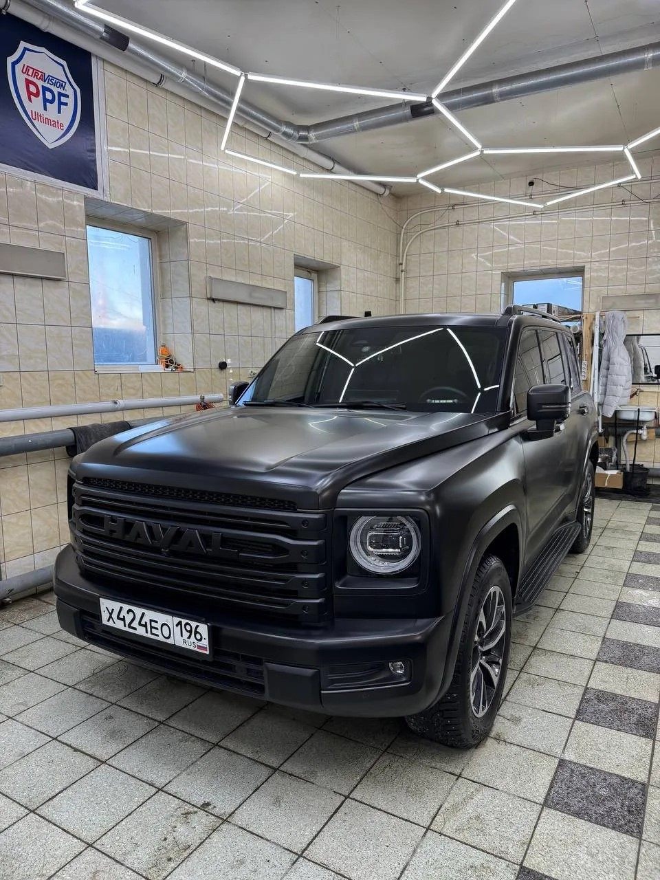 Haval H7 после сатинового полиуретана и антихрома